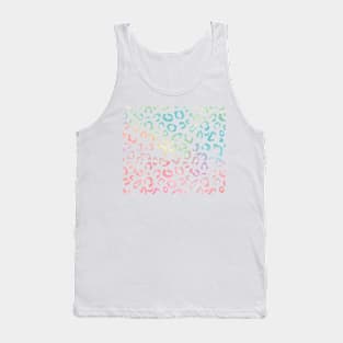 Pastel rainbow leopard print Tank Top